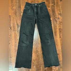 ZARA high rise wide leg jean